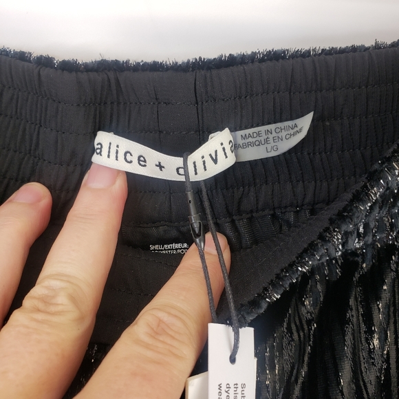 NWT Alice + Olivia Black Palazzo Pants Sz L - Picture 4 of 6